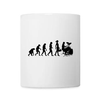Evolution Schlagzeugerin Percussion Drummer - Tasse - Weiß - Vorne
