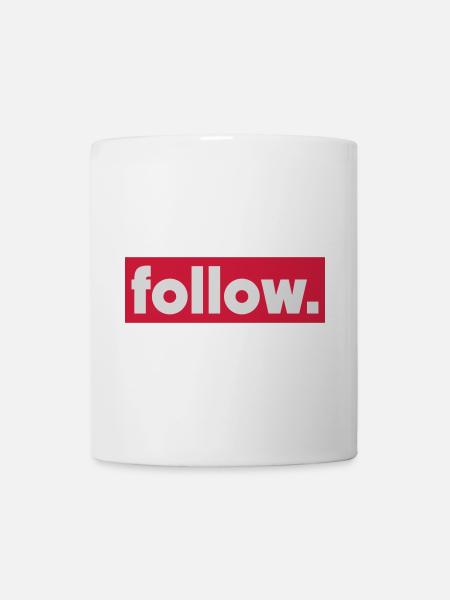 follow - Tasse - Weiß