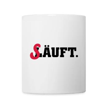 läuft säuft - Tasse - Weiß - Vorne