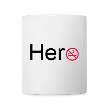 Hero fumeurs héros non-fumeurs Cadeau de sort - Mug blanc - blanc - Devant