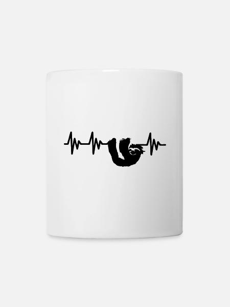 Herzlinie Faultier Geschenk - Tasse - Weiß
