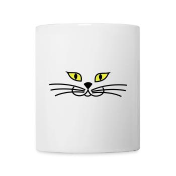 kitteh_face_green_eyes - Mug blanc - blanc - Devant
