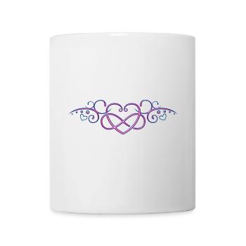 Herzen mit Unendlichkeitszeichen, pink - Tasse - Weiß - Vorne