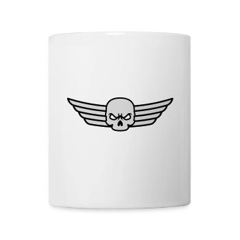 Crâne et ailes - Mug blanc - blanc - Devant
