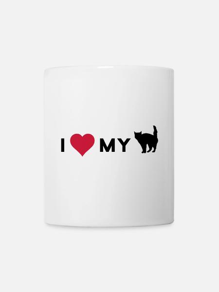 i love my cat - Mug blanc - blanc