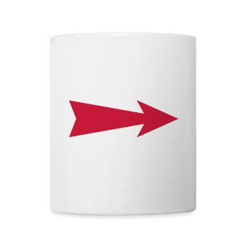 pfeil - Tasse - Weiß - Vorne