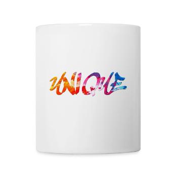 Unique Schriftzug bunt - Tasse - Weiß - Vorne