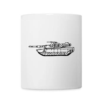 drawn M1 Abrams tank - Mug - white - Front