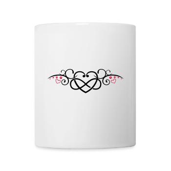 Heart with infinity symbol, Tribal & tattoo style - Mug - white - Front