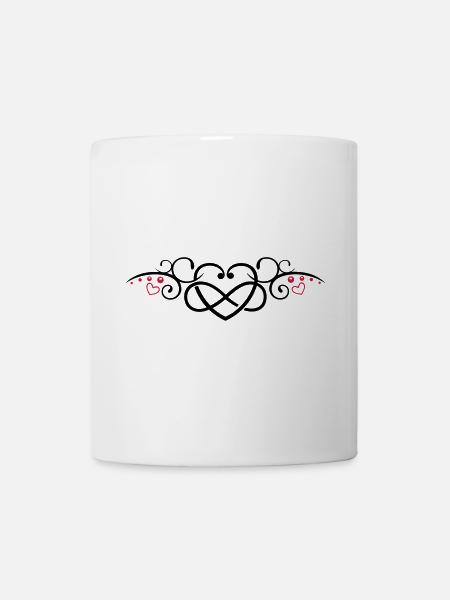Herz mit Unendlichkeitschleife, infinity - Tasse - Weiß