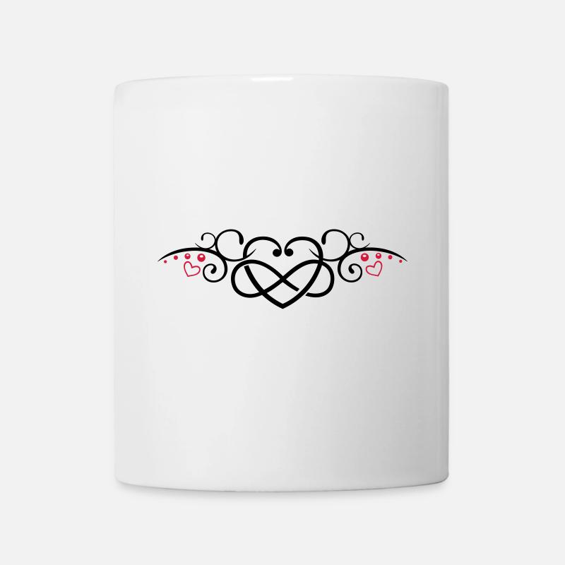 Herz mit Unendlichkeitschleife, infinity - Tasse - Weiß