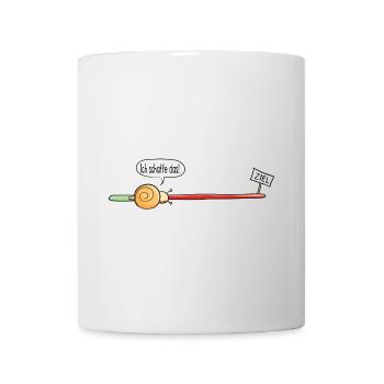 Der Weg ist das Ziel - Schnecke - Comic - Geschenk - Tasse - Weiß - Vorne