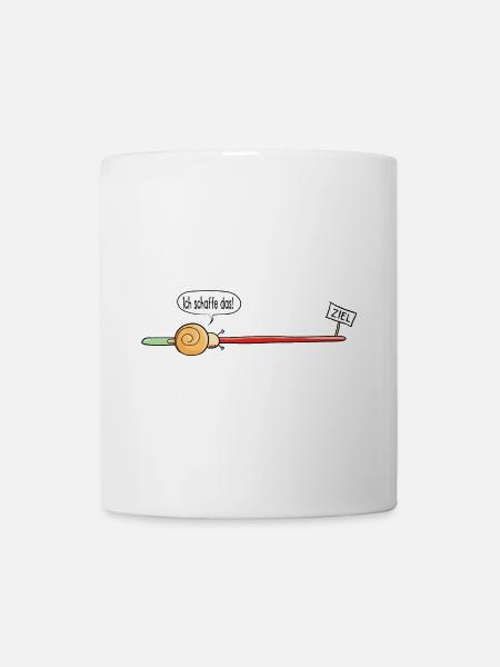 Der Weg ist das Ziel - Schnecke - Comic - Geschenk - Tasse - Weiß