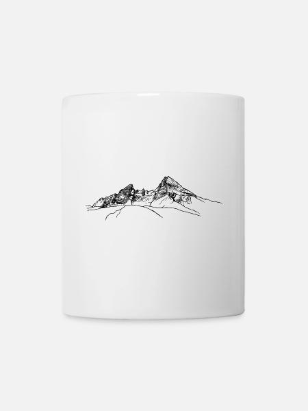 watzmann, Berchtesgaden, bayrische Alpen, Berg - Tasse - Weiß