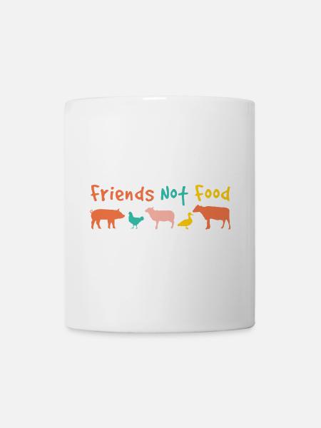 friends not food Vegan - Tasse - Weiß