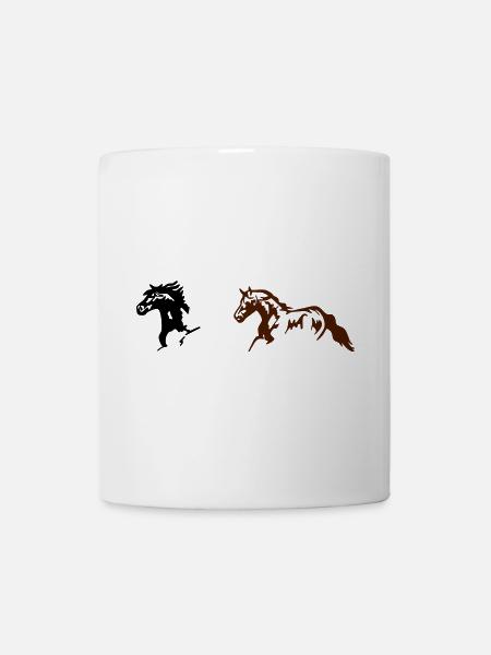 Horses, ponies, animals, stallion, - Mug - white
