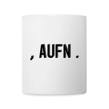 komma aufn punkt Spruch Schrift - Tasse - Weiß - Vorne