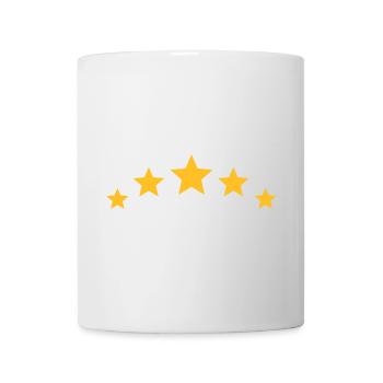 Stars - 5 Sterne (5-zack) | Vectorgraphic - Tasse - Weiß - Vorne
