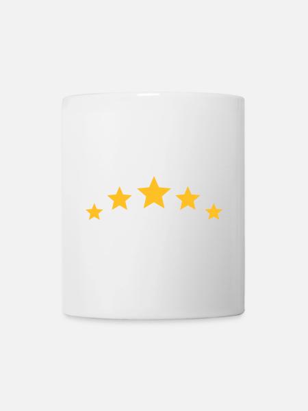 Stars - 5 stars (5-point) | Vectorgraphic - Mug - white