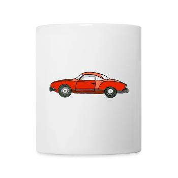 Roter Oldtimer Seitenansicht - Tasse - Weiß - Vorne