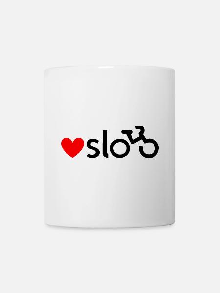 Oslo bicycle love sticker (black) - Mug - white