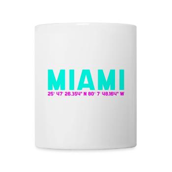 Miami Neon Coordinates - Tasse - Weiß - Vorne