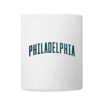 Philadelphia Arc Textured Typography - Tasse - Weiß - Vorne