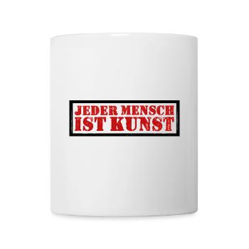 STEMPEL Jeder Mensch ist Kunst - Tasse - Weiß - Vorne