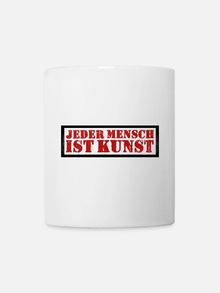 STEMPEL Jeder Mensch ist Kunst - Tasse - Weiß