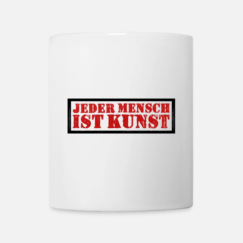 STEMPEL Jeder Mensch ist Kunst - Tasse - Weiß