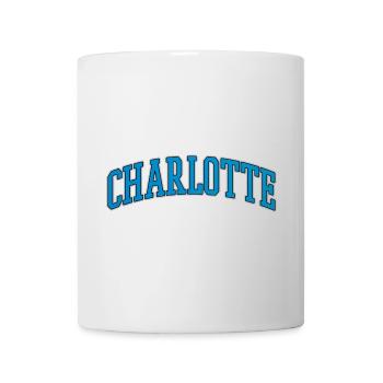 Arc courbé Varsity de Charlotte - Mug blanc - blanc - Devant