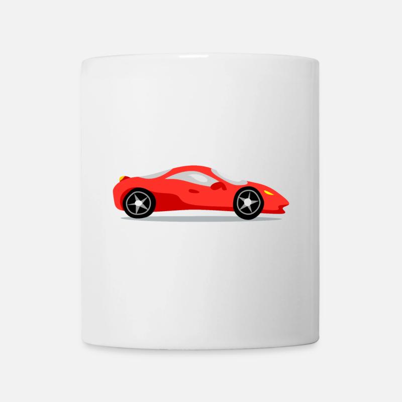 Voiture de sport rouge - Mug blanc - blanc