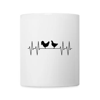 My heart beats for my chickens - Mug - white - Front
