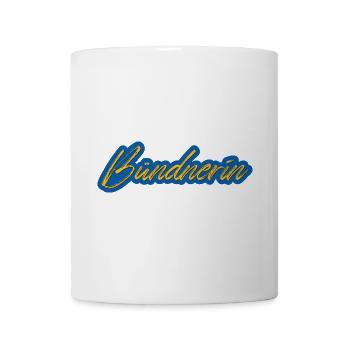 Bündnerin Schriftzug gelb-blau - Tasse - Weiß - Vorne