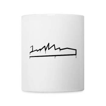 Urban silhouette with lace row - Mug - white - Front