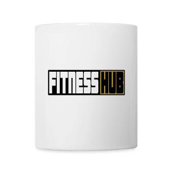 Fitness Hub Block Font - Mug - white - Front