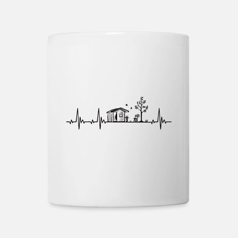 Kleingarten Freizeitgarten Gärtner Heartbeat - Tasse - Weiß