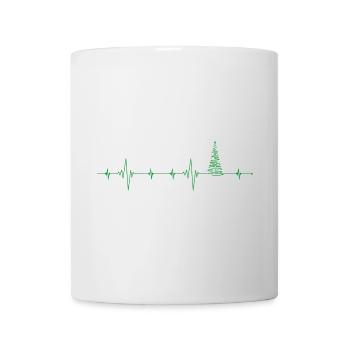 Arbre de Noël Pulsation Oeuvre - Mug blanc - blanc - Devant