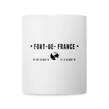 Fort-de-France Martinique Coordonnées - Mug blanc - blanc - Devant