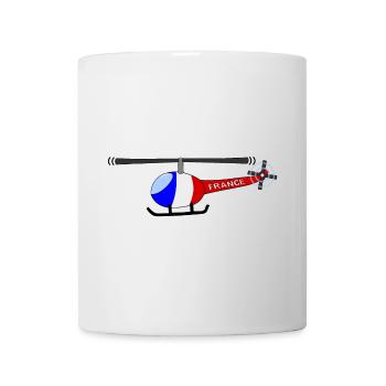 Hélicoptère France Flag Enfants - Mug blanc - blanc - Devant