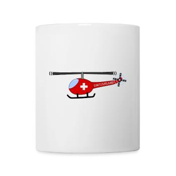 Helicopter Switzerland Flag Children - Mug - white - Front