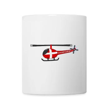 Helicopter Denmark Flag Children - Mug - white - Front