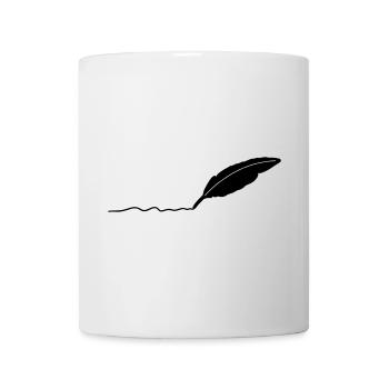 stylo à écrire - Mug blanc - blanc - Devant