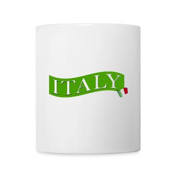ITALY green with flag - Mug - white - Front