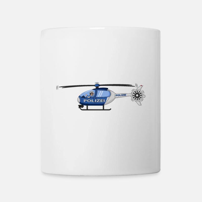 Polizei Hubschrauber Pilot - Tasse - Weiß