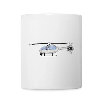 Pilot and helicopter white - Mug - white - Front