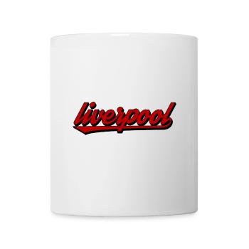 Lettrage rétro de football rouge - Mug blanc - blanc - Devant