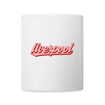 Liverpool Schriftzug Rot Grafik Beschreibung: Gesc - Tasse - Weiß - Vorne