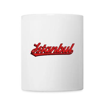 Istanbul Schriftzug Rot Unterstrichen - Tasse - Weiß - Vorne