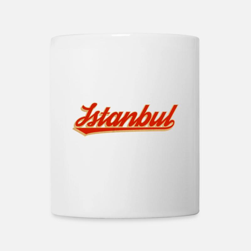 Istanbul Retro Script Logo - Tasse - Weiß
